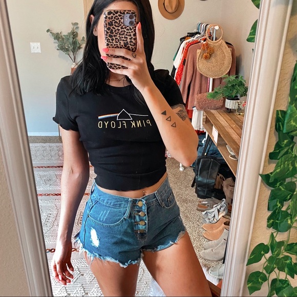 high cut jean shorts